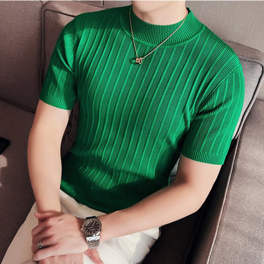 High-End Casual Short Sleeve knitting Sweater