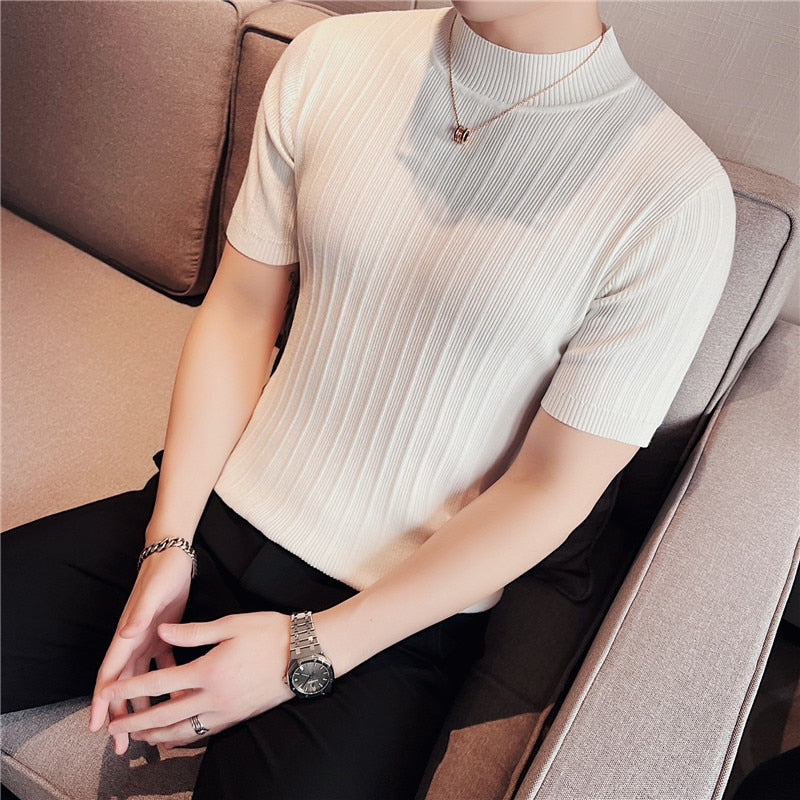 High-End Casual Short Sleeve knitting Sweater