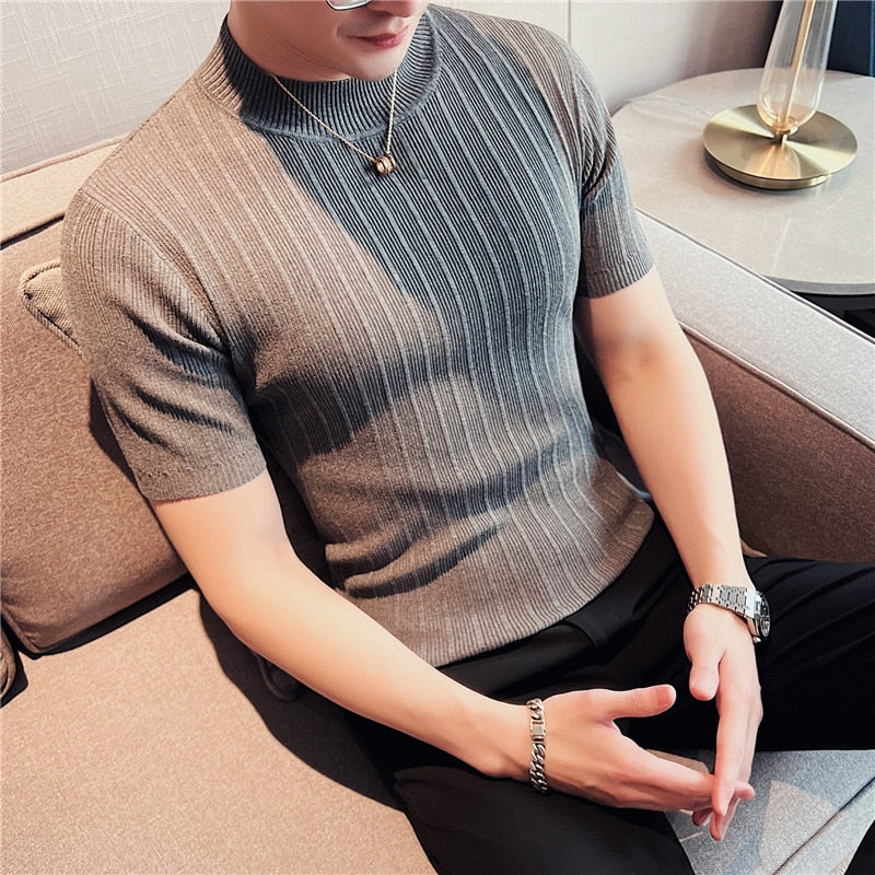 High-End Casual Short Sleeve knitting Sweater