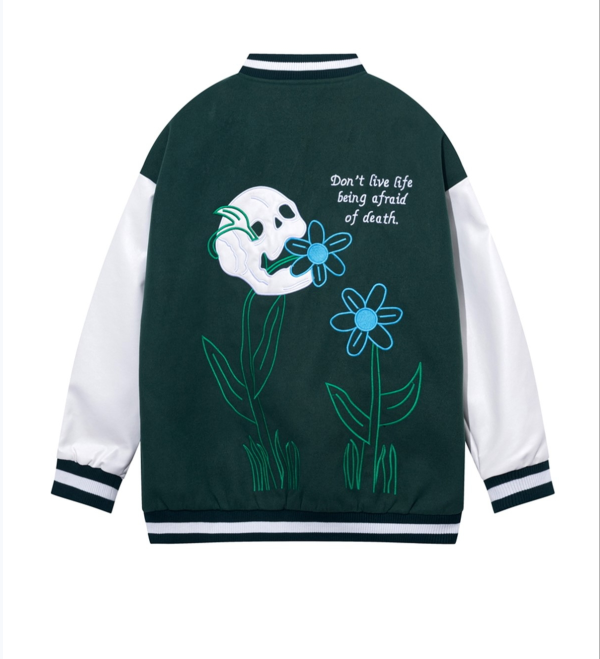 Embroidery Casual Baseball Jacket