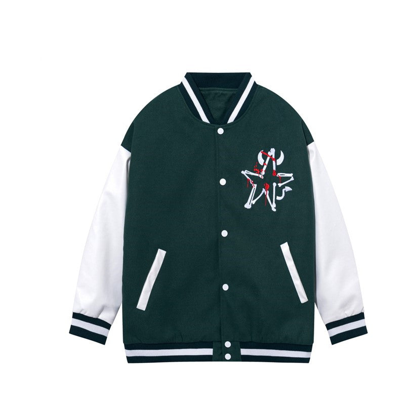 Embroidery Casual Baseball Jacket