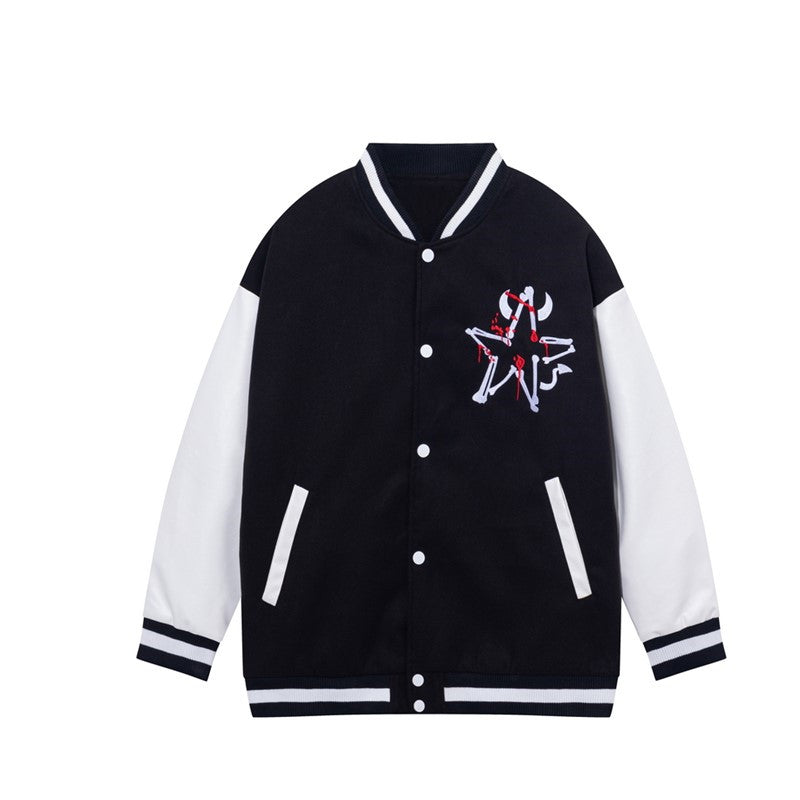 Embroidery Casual Baseball Jacket