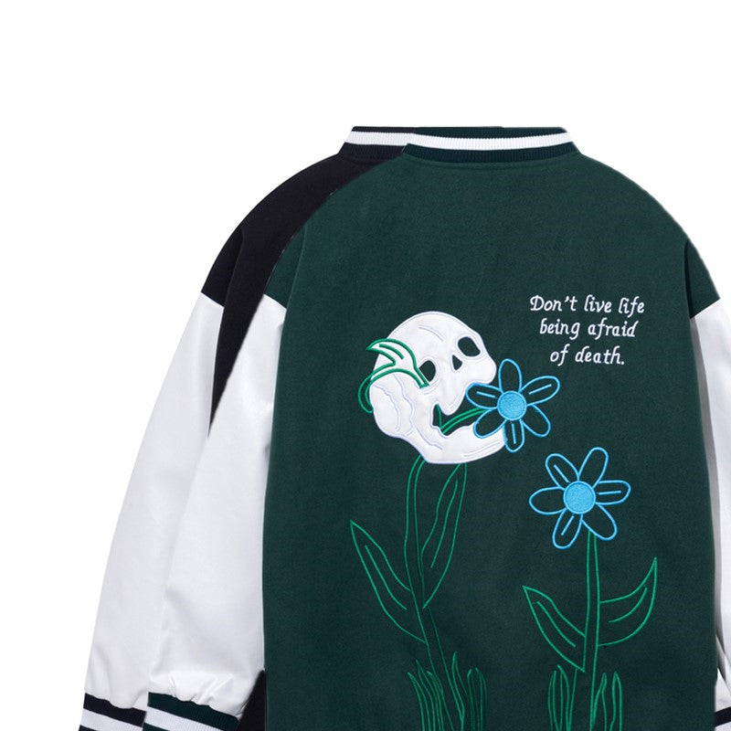 Embroidery Casual Baseball Jacket