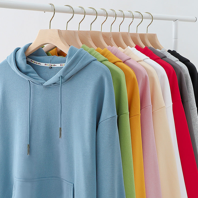 Solid Color Loose Hoodie