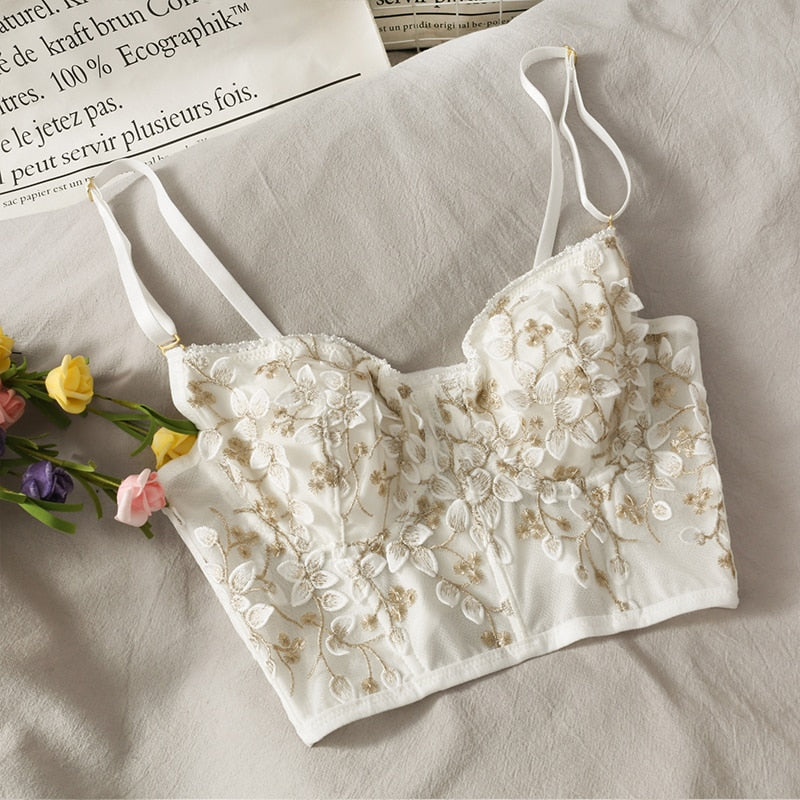 French Embroidery Camis Tops