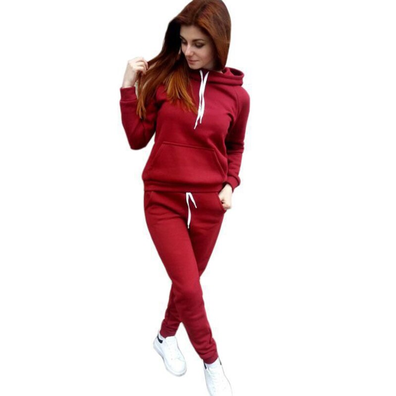 Fleece Tracksuit Pants & Hooded Set