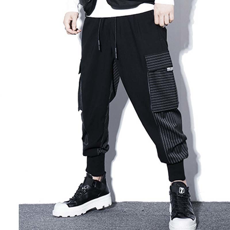 Hip Hop Cargo Pants Loose Black Pants