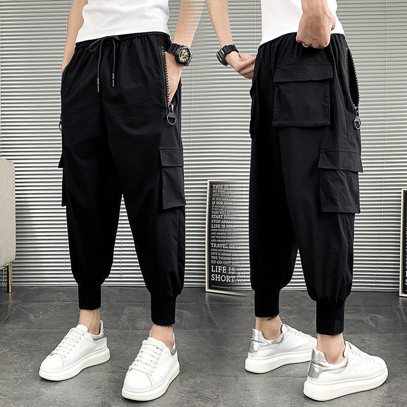 Hip Hop Cargo Pants Loose Black Pants