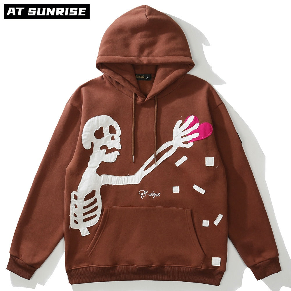 Cartoons Skeleton Graphic Pullover Hoodie