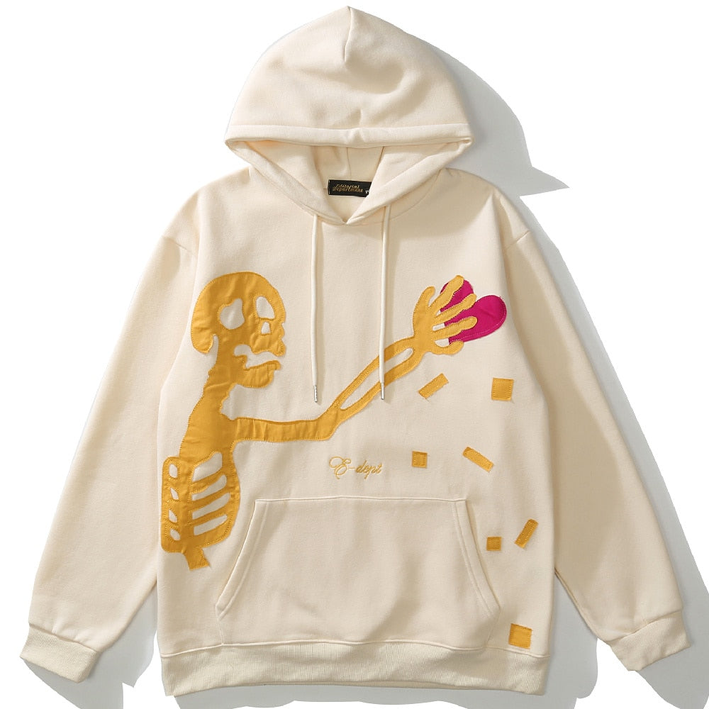 Cartoons Skeleton Graphic Pullover Hoodie