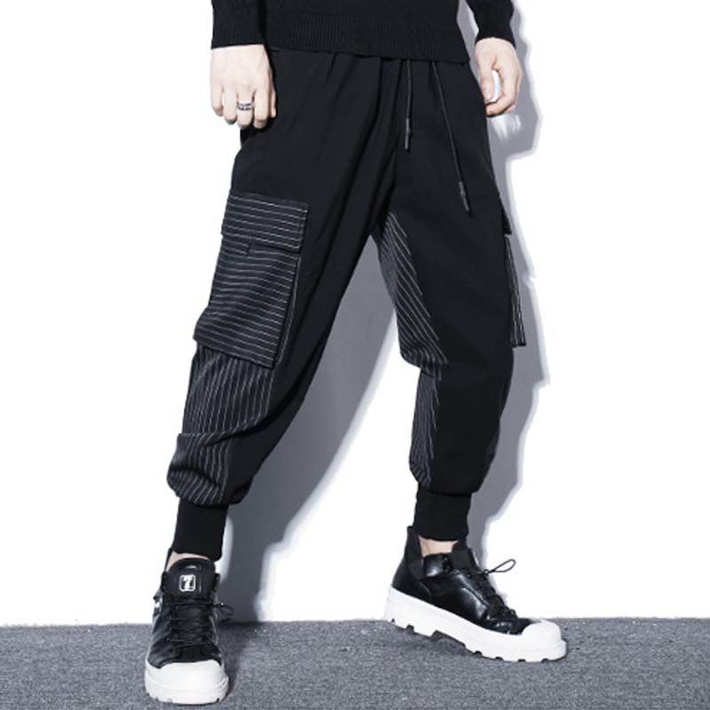 Hip Hop Cargo Pants Loose Black Pants