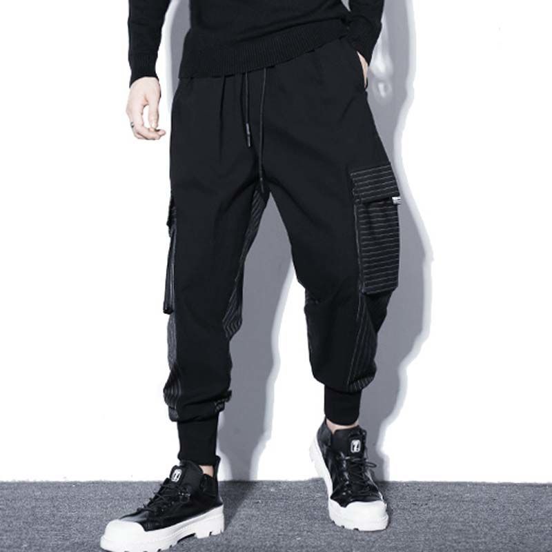 Hip Hop Cargo Pants Loose Black Pants