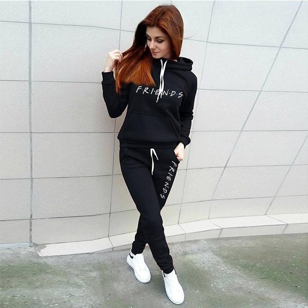 Fleece Tracksuit Pants & Hooded Set