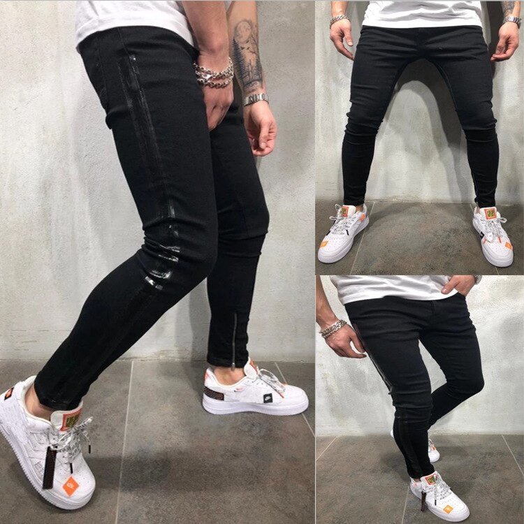 Ripped Slim Fit Denim Jeans