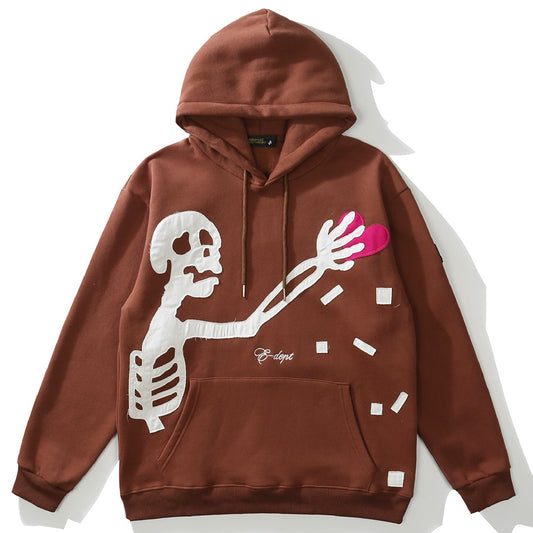 Cartoons Skeleton Graphic Pullover Hoodie