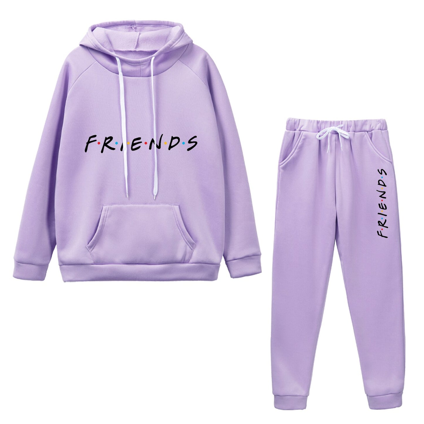 Fleece Tracksuit Pants & Hooded Set