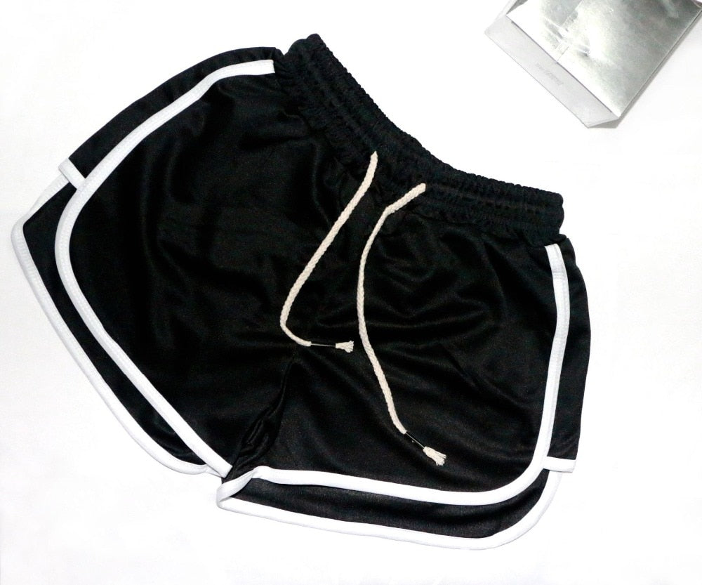 Workout Waistband Skinny Stretch Shorts