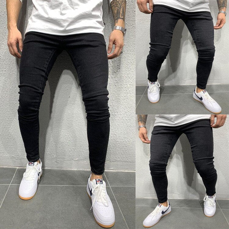 Ripped Slim Fit Denim Jeans