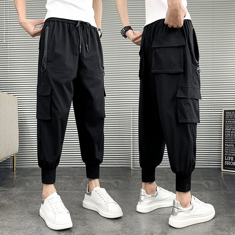 Hip Hop Cargo Pants Loose Black Pants