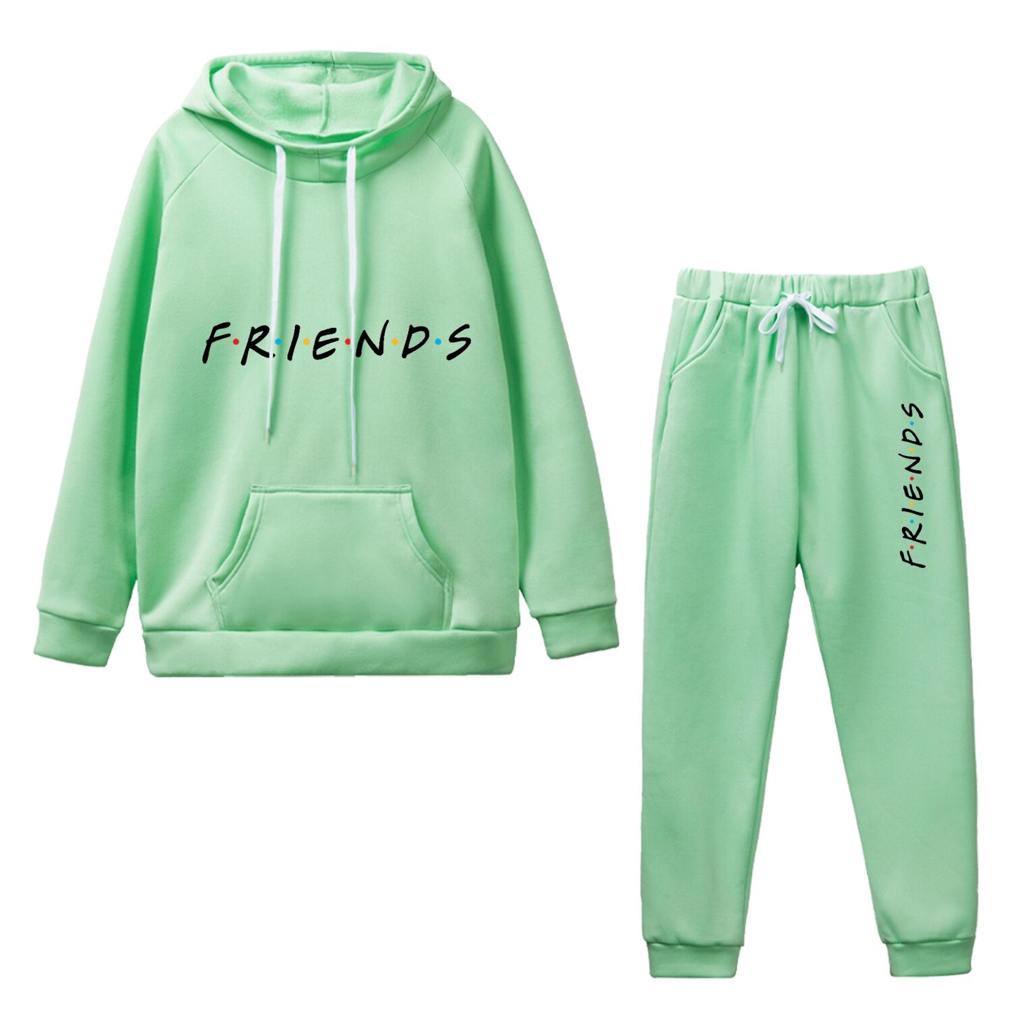 Fleece Tracksuit Pants & Hooded Set