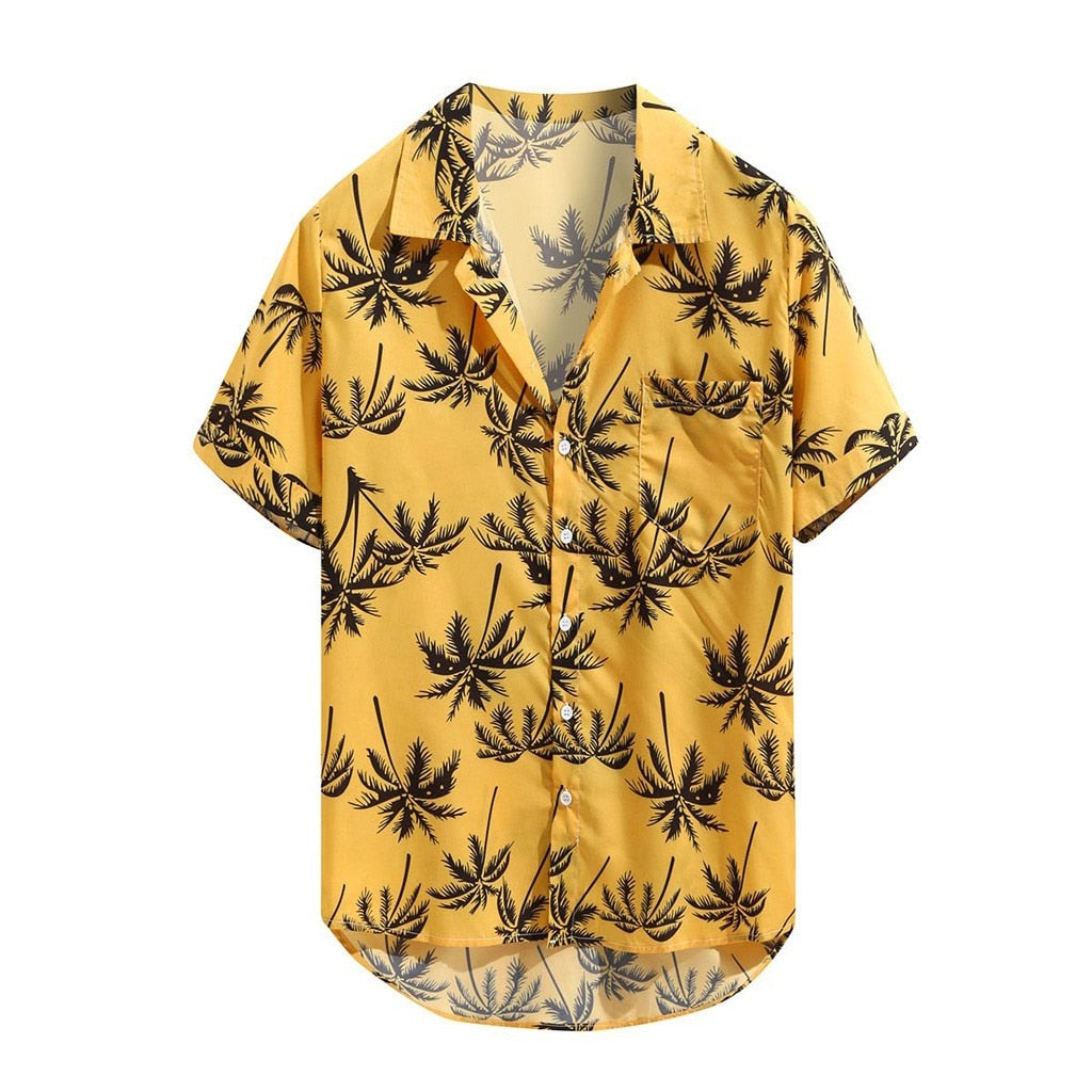 Hawaiian Printed Shirt Loose Beachwear