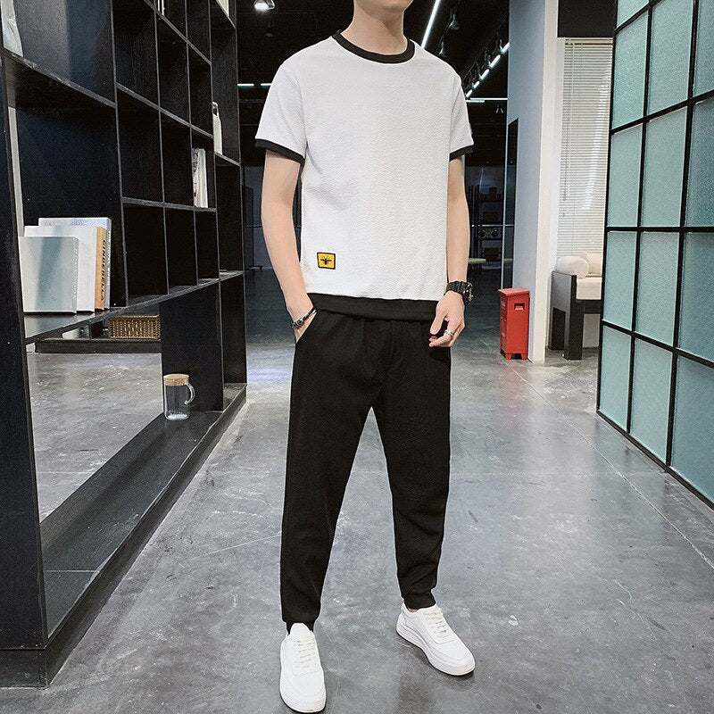 Men's Short-sleeved Sports Suit