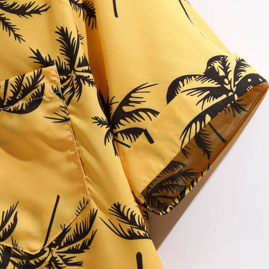 Hawaiian Printed Shirt Loose Beachwear