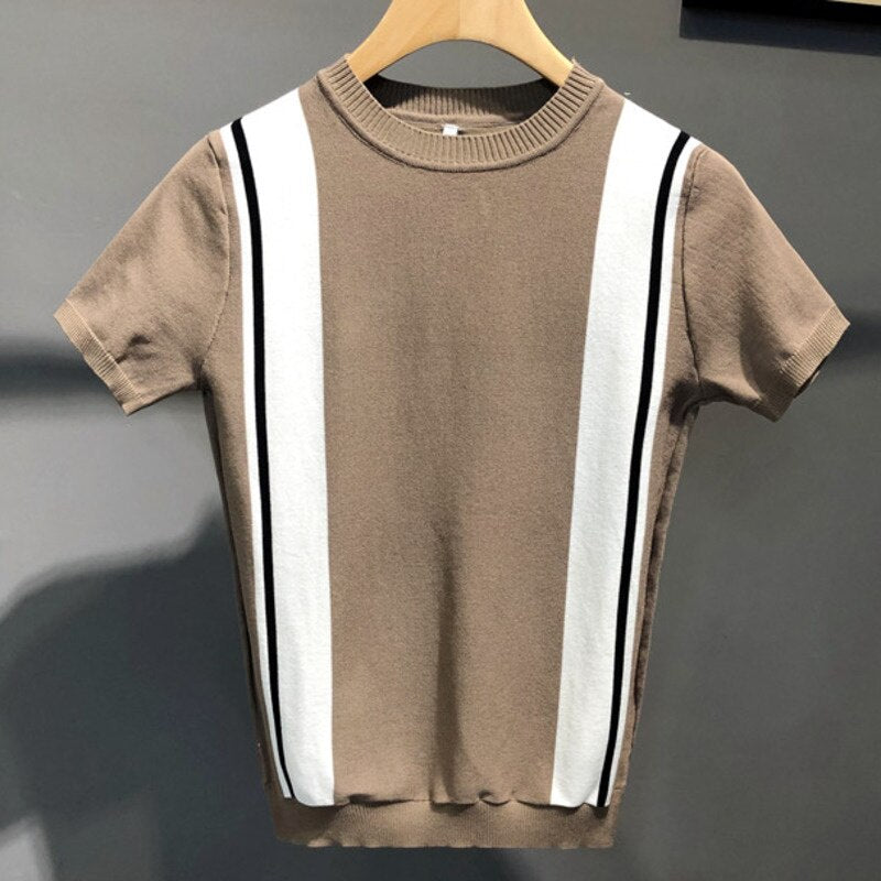 Thin Sweater Ice Silk Short Sleeve T-shirt