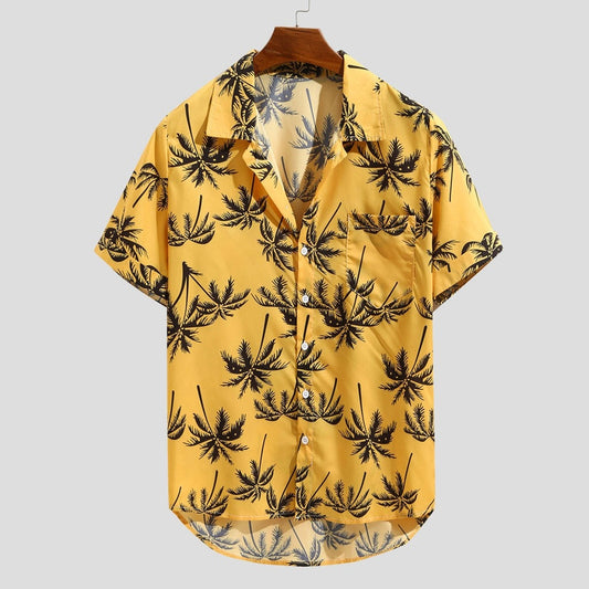 Hawaiian Printed Shirt Loose Beachwear