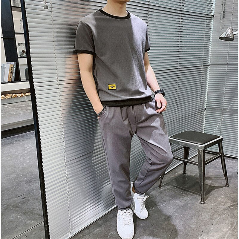 Men's Short-sleeved Sports Suit