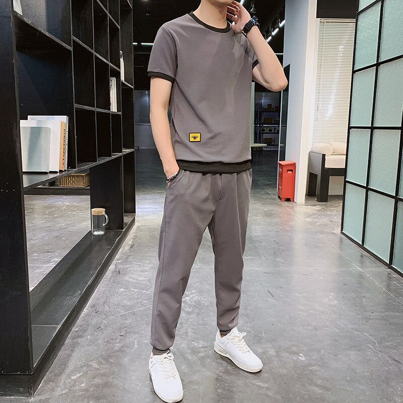 Men's Short-sleeved Sports Suit