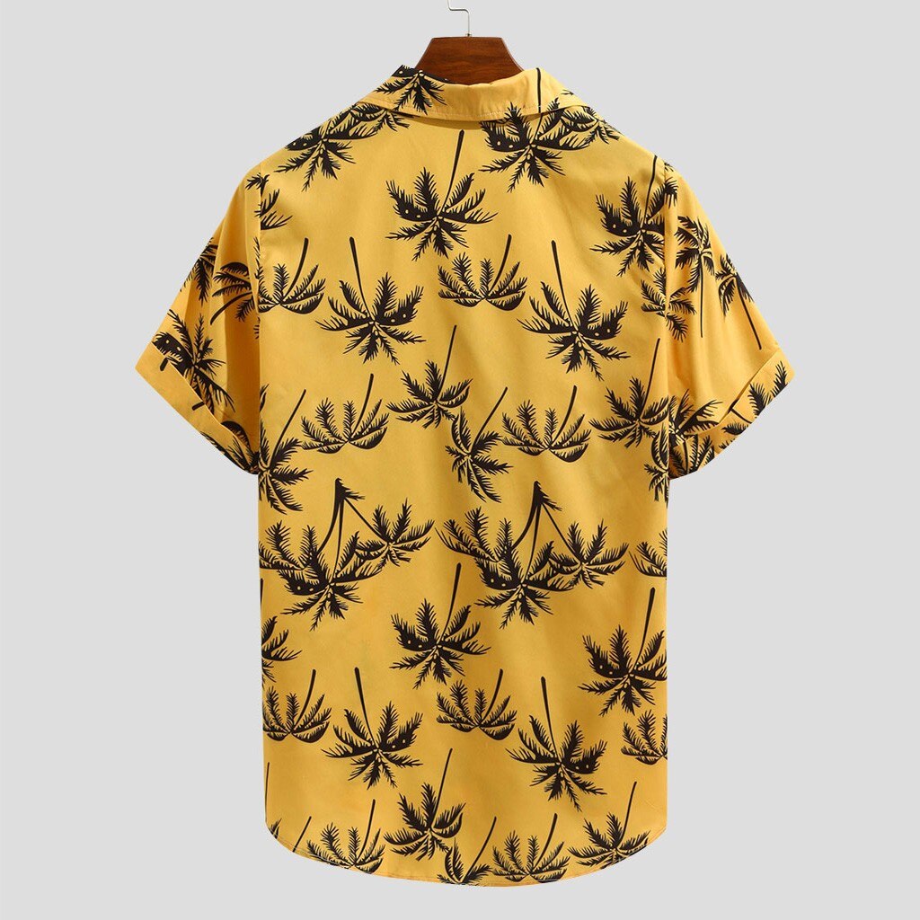 Hawaiian Printed Shirt Loose Beachwear