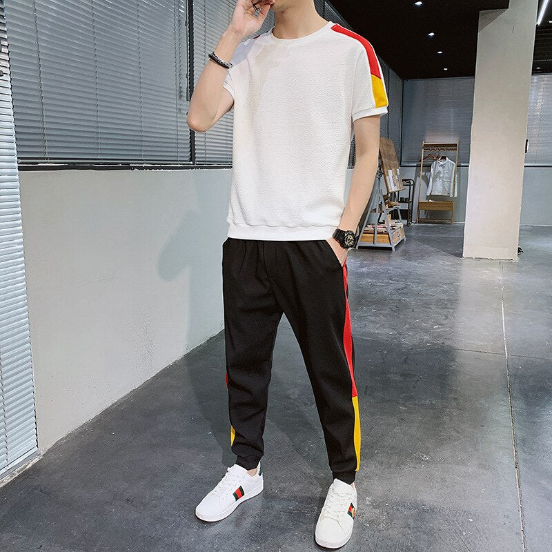 Men's Short-sleeved Sports Suit