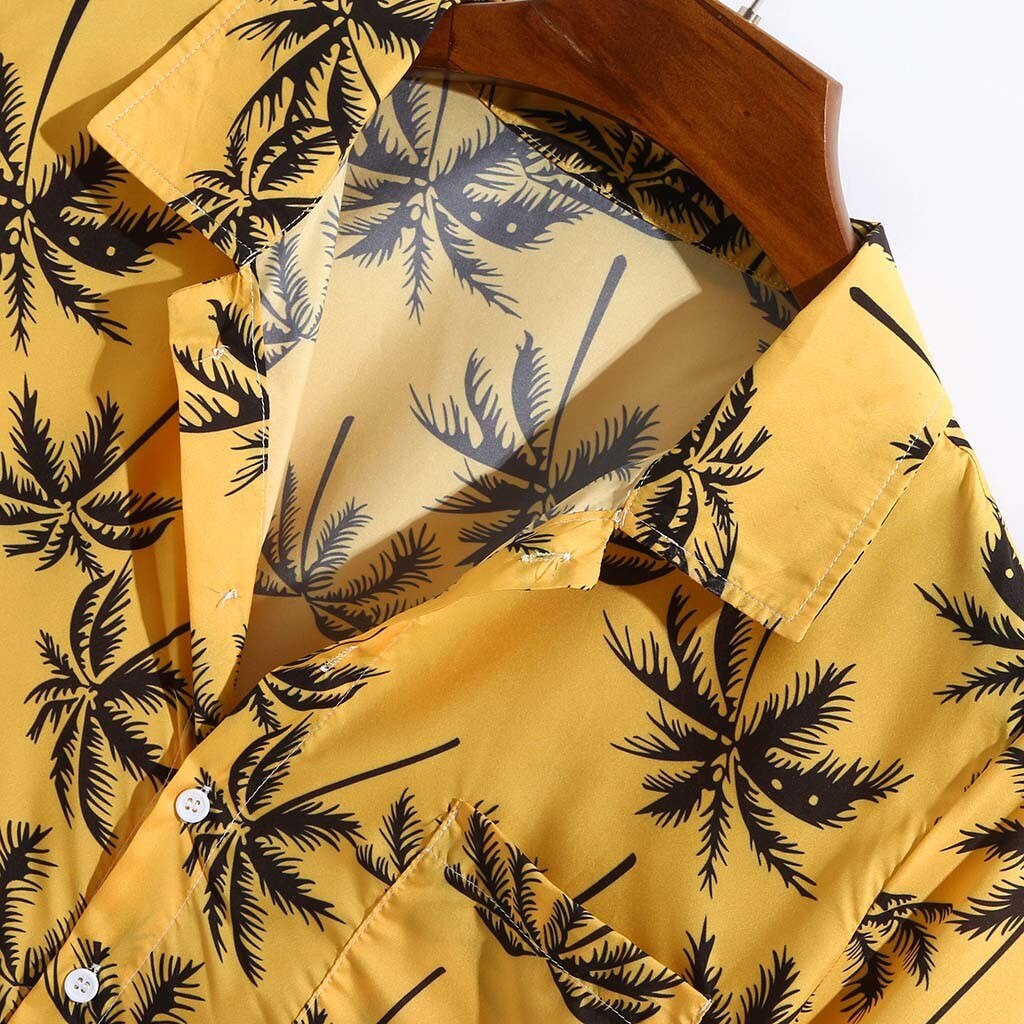 Hawaiian Printed Shirt Loose Beachwear