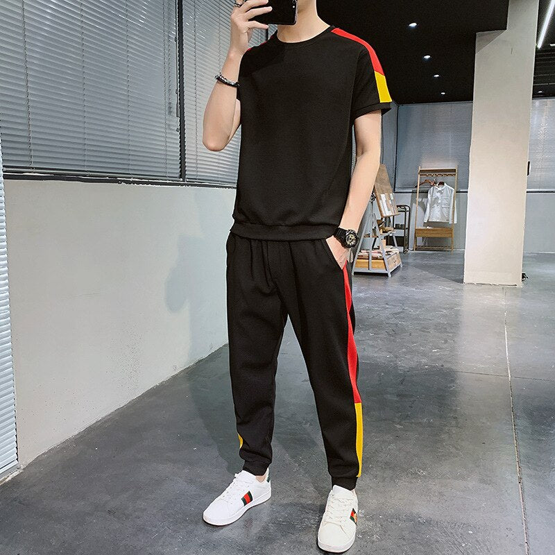 Men's Short-sleeved Sports Suit