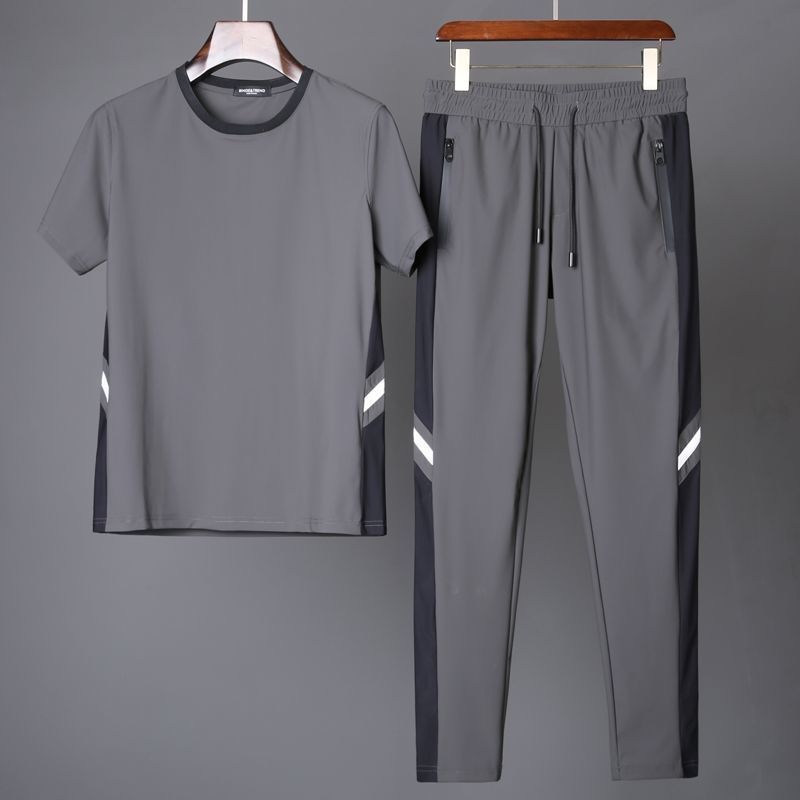 Ultra-Thin Round Neck Pullover Top & Casual Trousers