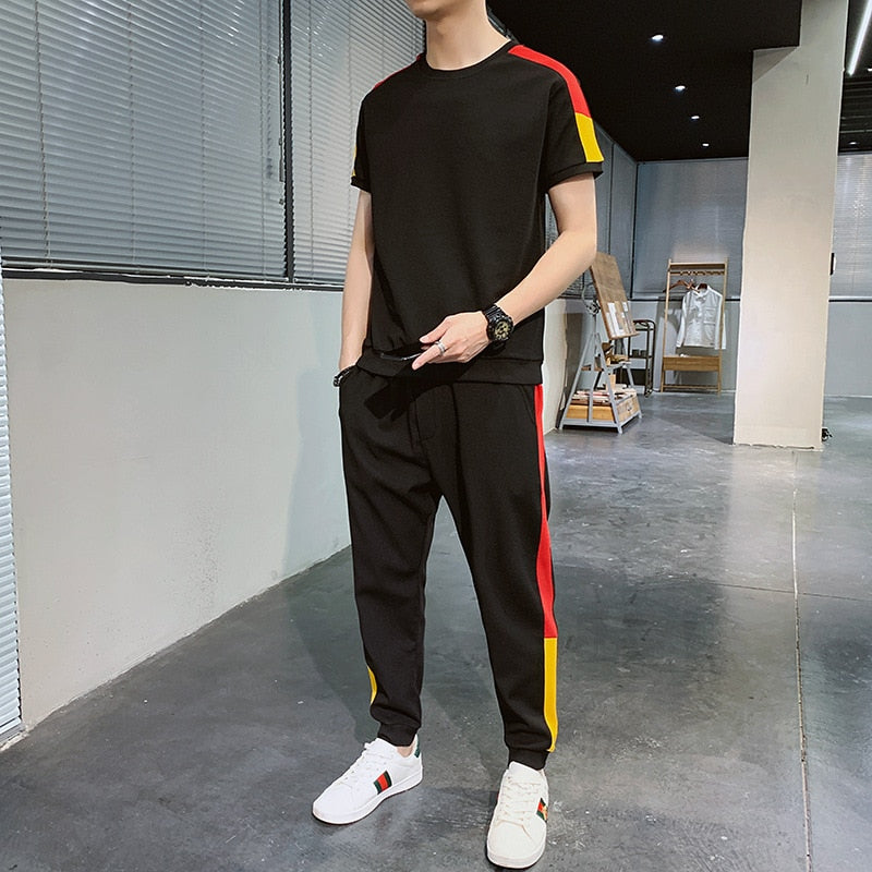 Men's Short-sleeved Sports Suit