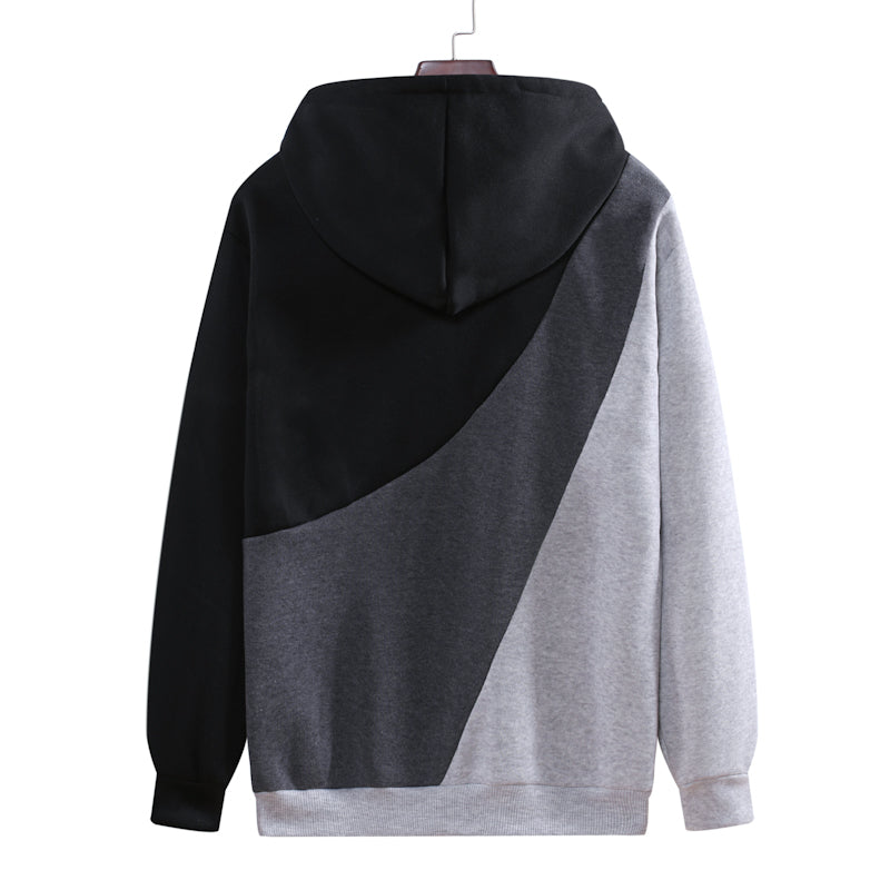 Men's Loose Stitching Pullover Hoodie