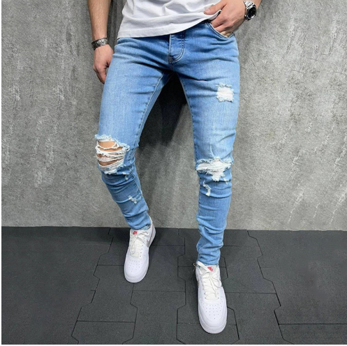 Men's Ripped Slim Fit Jeans